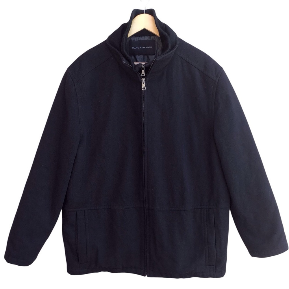Marc New York Black Wool Blend Coat Men’s Size Large